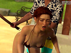 Young Babe Gets Her Hot Ass Spanked And Her Little Pussy Creampied - Taboo University - 3D Animated Hentai Game - 19