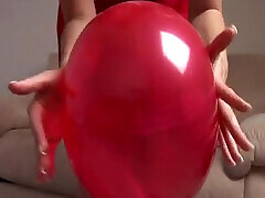 Busty teen rides her red balloon