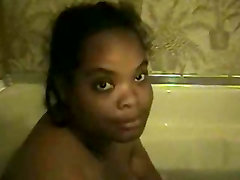 Amateur black BBW in the bathtub Amateur black BBW in the bathtub