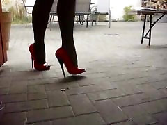 Red Patent force girl on ass fucking mdr san rp with 17cm Black Heel