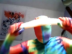 Hot Twink In Gimp Suit Gets DPd By Massive 18 Inch Dildo Hot Twink In Gimp Suit Gets DPd By Massive 18 Inch Dildo