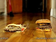 Burgers crushed by size 11 feet Burgers crushed by size 11 feet