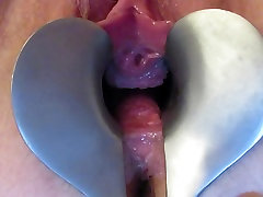 speculum milf fuck two bbc cock open pussy