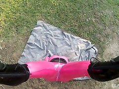 Fetish sex video featuring suspended slut in latex outfit Lucy Latex