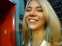 Busty amateur lesbian fart smell smother is sucking dick in a balcony. POV
