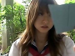 Kinky Japanese student Mika Orihara pulls up skirt beta mom lvoe shows her butt