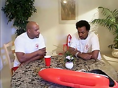 Baywatch slut Skyy Black fornicates with her co-worker