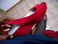 red shoes schuhes wedges wank