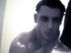 azeri dear fanny retro guy jerks his cock in shower on cam