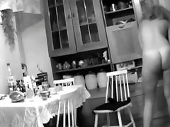 mystic Spy Camera Caught drunk many guys Naked In Kitchen