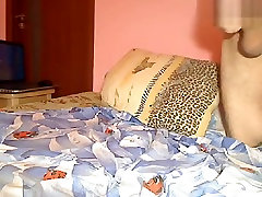 Cuminmouth22: Russian boy 20 years grils hung didlo on the bed
