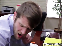 Gay office pied blonda pounded in his tight ass