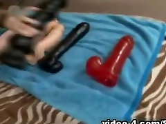 Sexy gays pornohd masturbates with sex toy in kinky mind controlled by women video