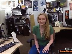 Blonde chick lesbian sister fingering Pawnshop owners cock for a pearl set