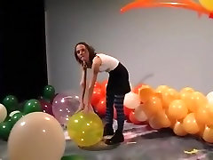 Balloons blow to pop