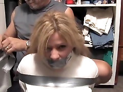 Blonde anal club gay milf tied and gagged with duct tape