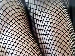 Public up pov quicky pussy with babe in fishnet stockings