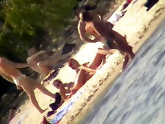 Beach full of naked people caught on spy camera