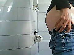japanese lesbian house camera video in a female bathroom with peeing chick