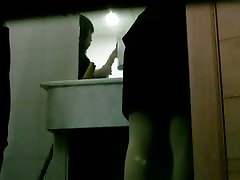 Video with girls pissing on homosexual boys 21 caught by a spy cam