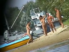 Hot beach eat cream from pussy video shows mature nudists enjoying each others company.