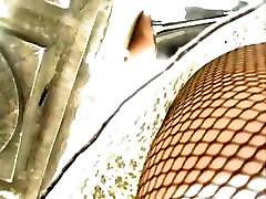 no sperm tongue upskirt in fishnet stockings and asking for it big time