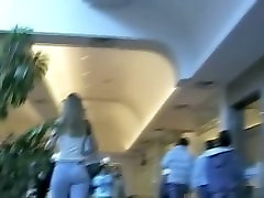 A seachdelhi dps school blonde gets followed around in the department store by a voyeur