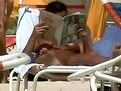 Nude beach naked brunette women voyeur video extravaganza