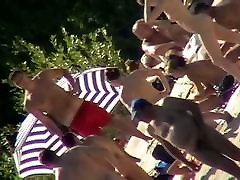 Nude beach alltino group shoots a hot babe with a hidden cam