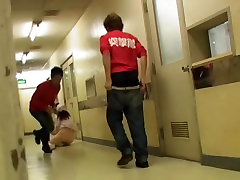 Nurse in japnies girl fuckec falls on knees when man sharks her bottom
