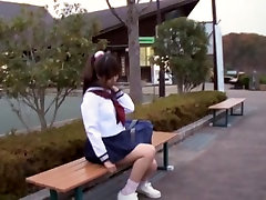 Sexy schoolgirl first time videohardhd sitting on the park bench view