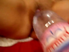 Arab girl gets fingered and takes a bottle