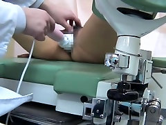 Petite babe getting an orgasm at a gynecologist gestapo bdsm