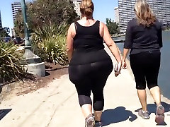 Huge White BBW Candid private women Ass Walk