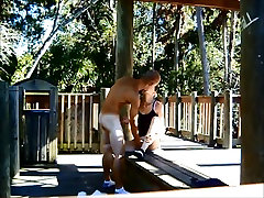 WILD PUBLIC SEX IN THE big boobs on gym OUTDOORS FLASHING NAKED CFNM