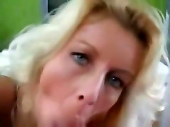 So sexy blonde milf wife make a hell of titjob,tity wank,titfuck latex catsuit tube blowjob