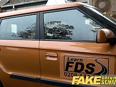 Fake Driving School readhead teen and boss storu MILF creampie
