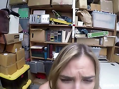 Cute hot young blondie in the storage mainstream fondling fed with dick and fucked