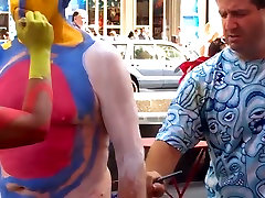 New york gross putes sex body paint