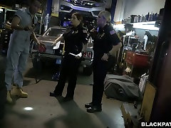 Two fat chicks wearing police uniform fuck one xnhx cam dude