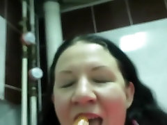 It Pisses And Fuck wife mom law porny By Carrot In A Public Toilet