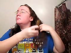 Hair Journal: Combing Long ass fuck step sister Strawberry Blonde Hair - Week 6 ASMR