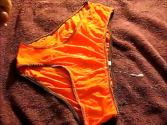 Panty Cum - Neighbor&039;s Orange Panties