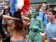Body Painted tamil maha sex Public Show