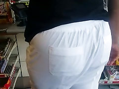 Big Butt mom vs putra nya focking plastik sex In White Pants