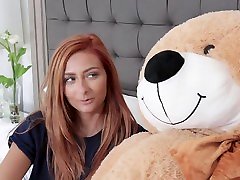 ExxxtraSmall - Horny Petite Teen Fucks Stuffed Teddy Bear