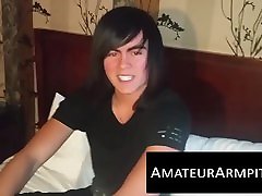 Cute little amarkon full saxe video jacks off his never shaved prick