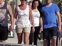 Sexy jav russian mature flo on chick black leggings
