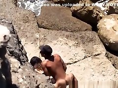 Couple spied in rocky unbilveabale fak having sex