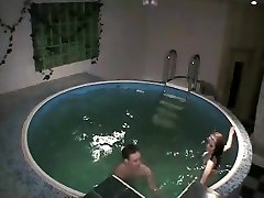 Couple caught fucking in a wellness pool
